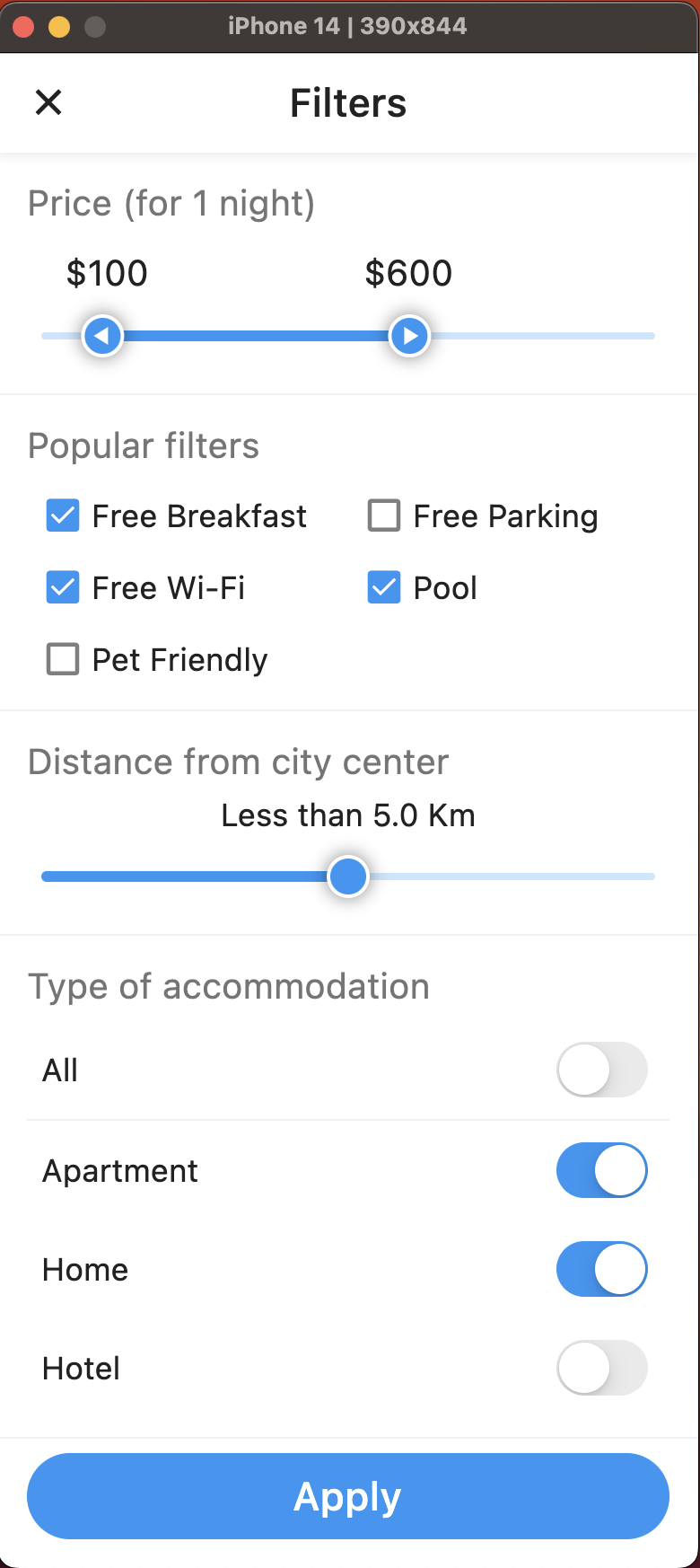 Bottom up slide transition